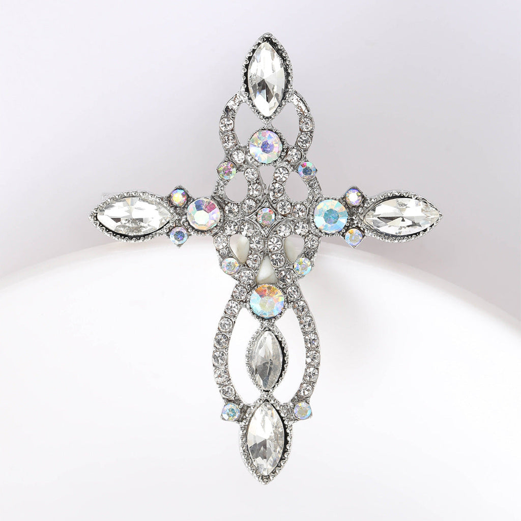 Cross Rhinestone  Brooch PA5088