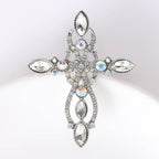 Cross Rhinestone  Brooch PA5088