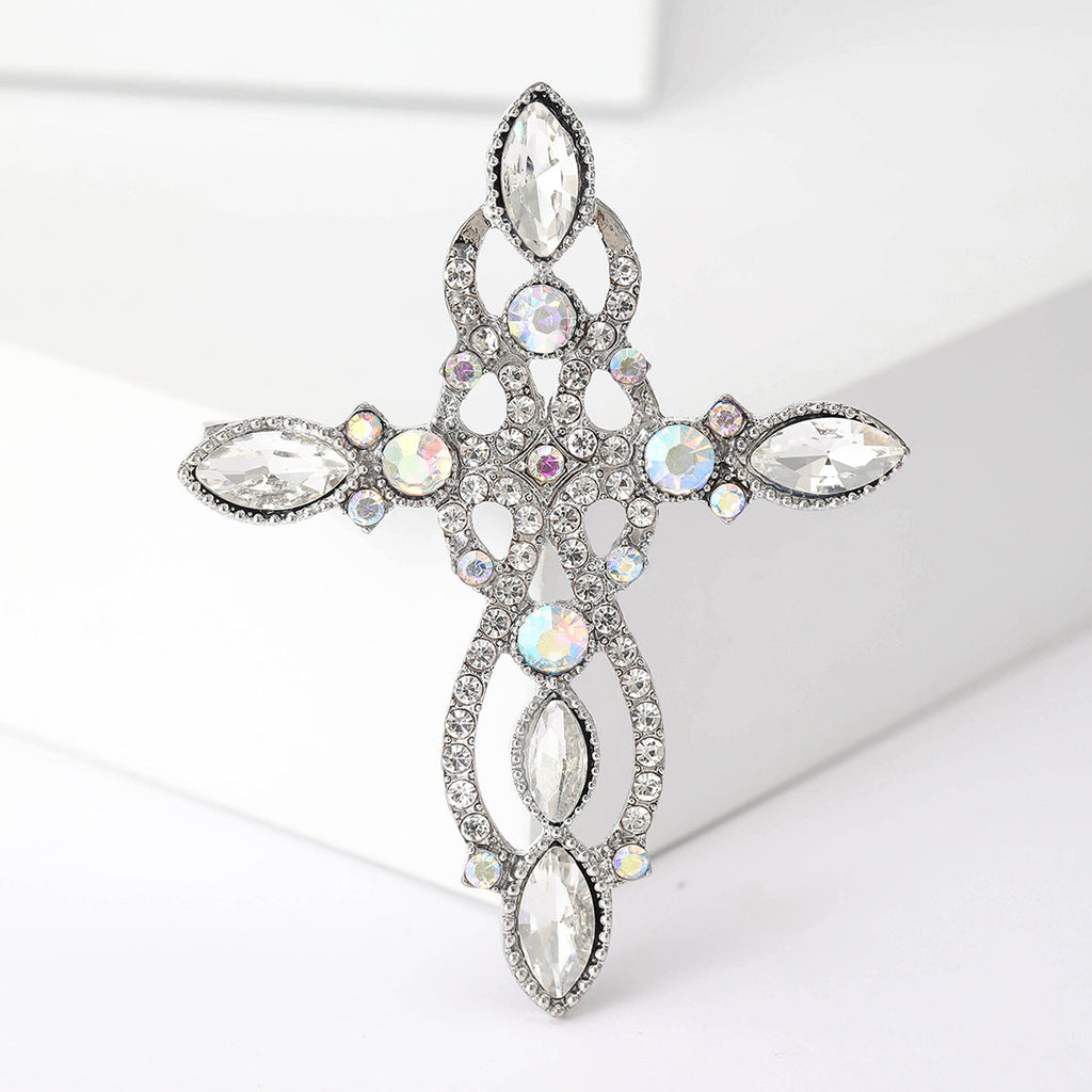 Cross Rhinestone  Brooch PA5088