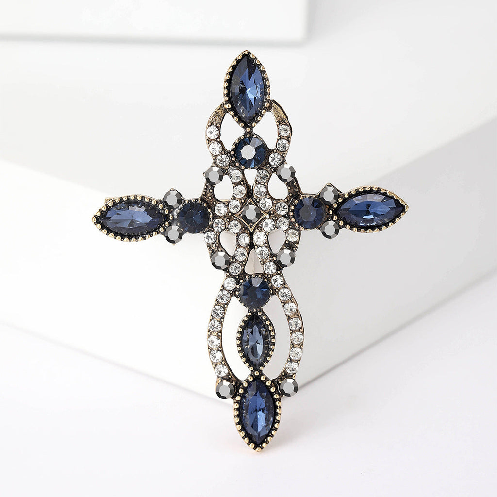 Cross Rhinestone  Brooch PA5088
