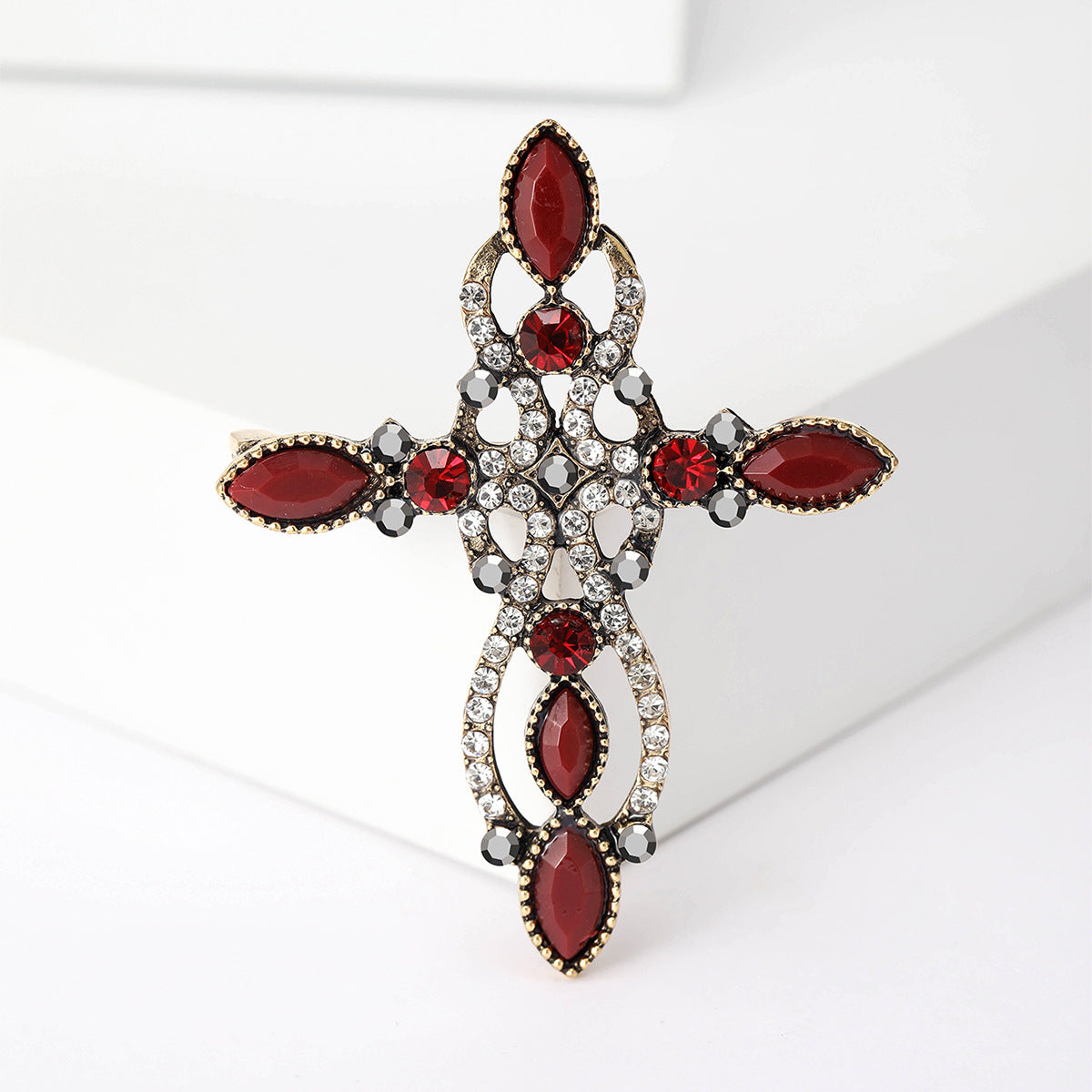 Cross Rhinestone  Brooch PA5088