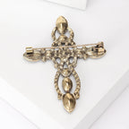 Cross Rhinestone  Brooch PA5088