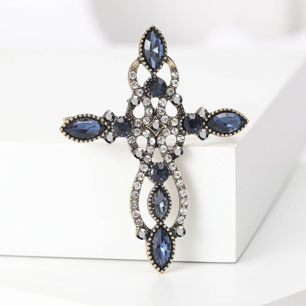 Cross Rhinestone  Brooch PA5088