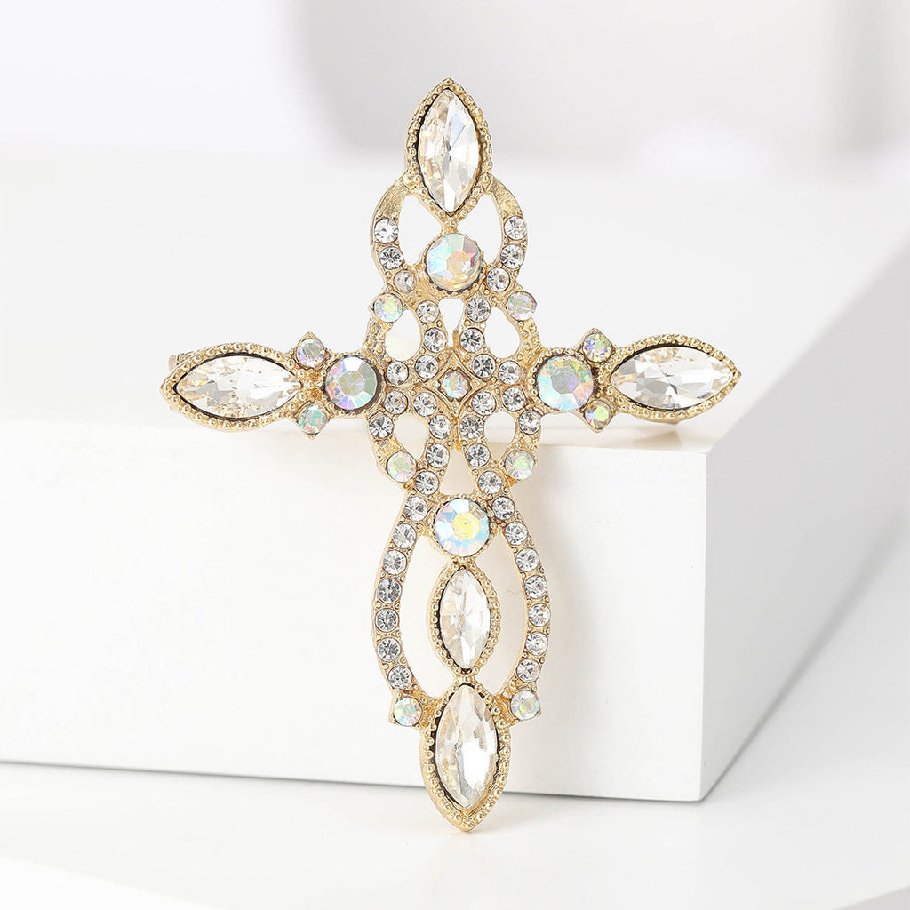 Cross Rhinestone  Brooch PA5088