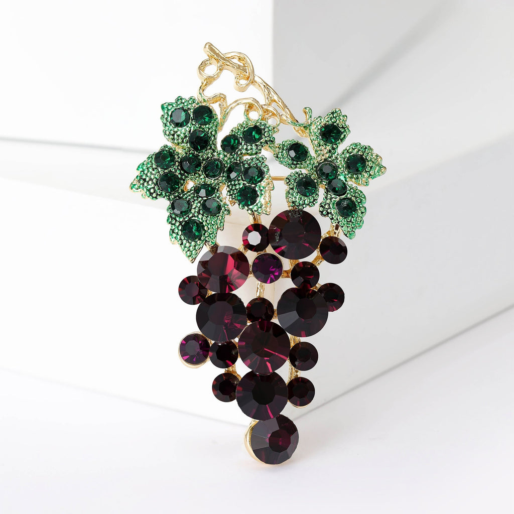 Grape Rhinestone Brooch PA5093