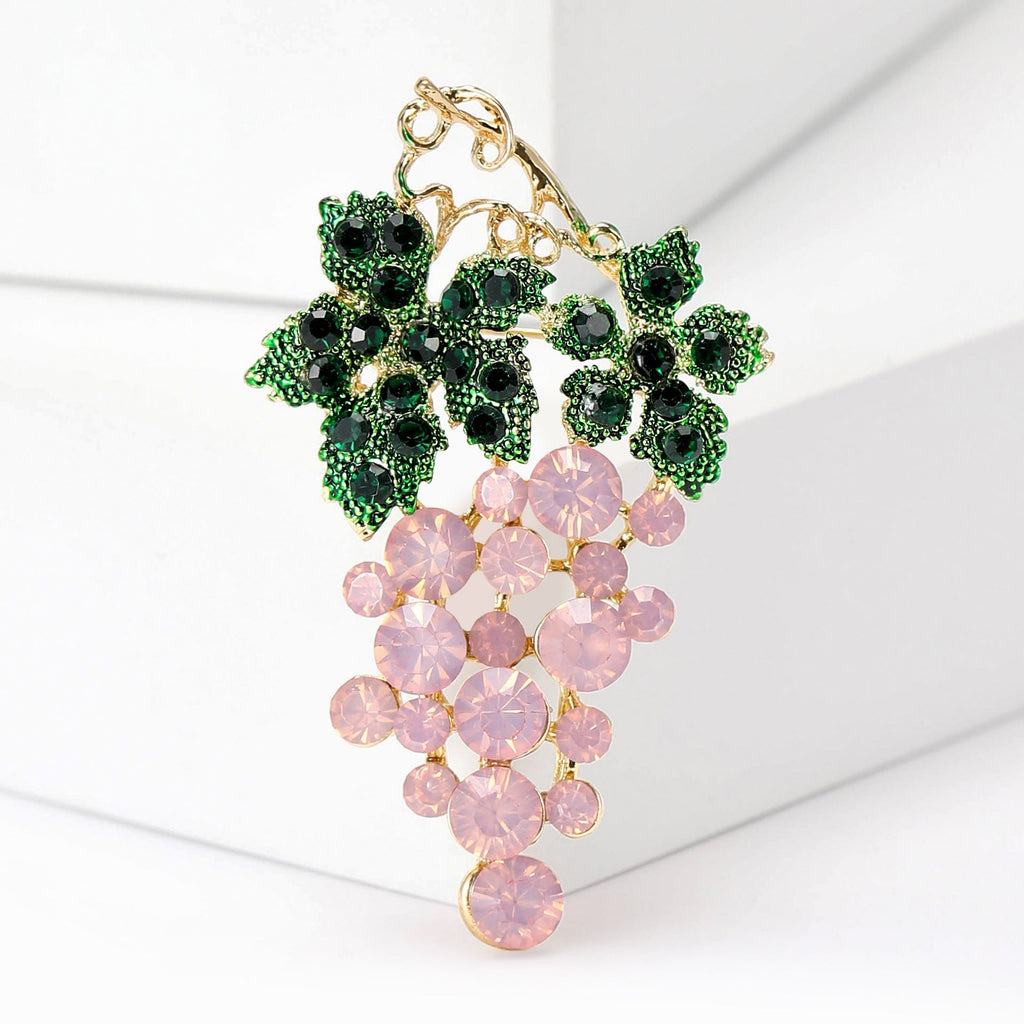 Grape Rhinestone Brooch PA5093