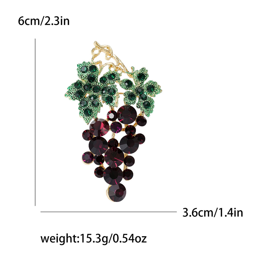 Grape Rhinestone Brooch PA5093
