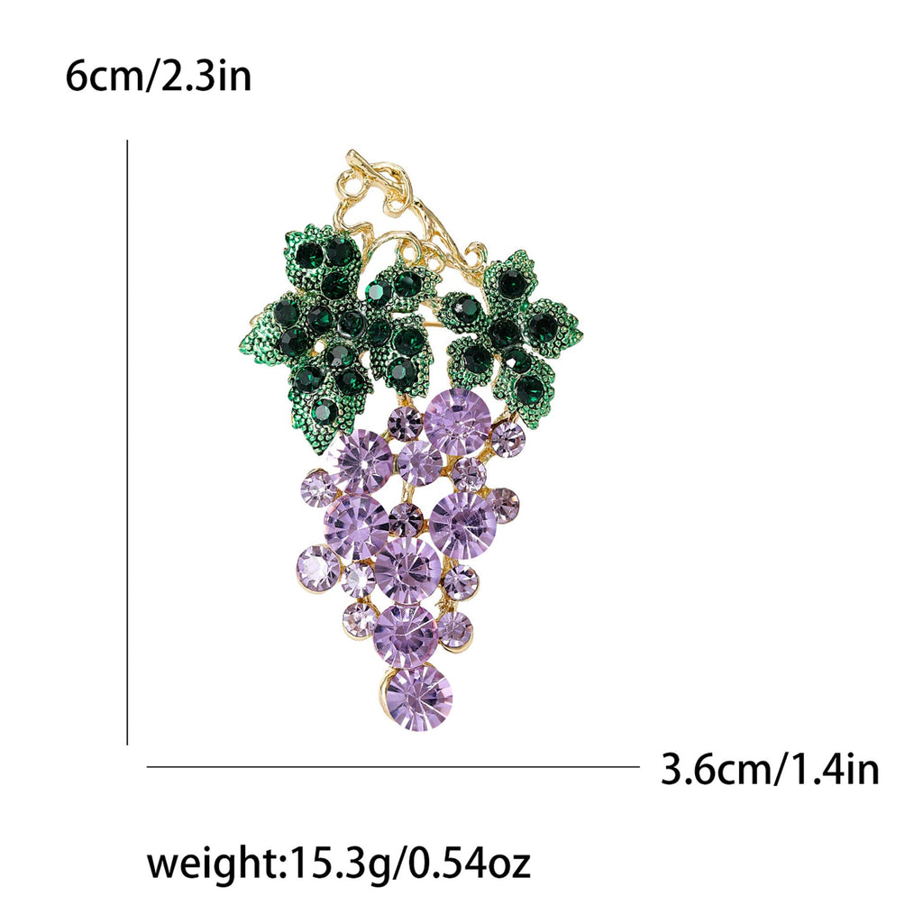 Grape Rhinestone Brooch PA5093