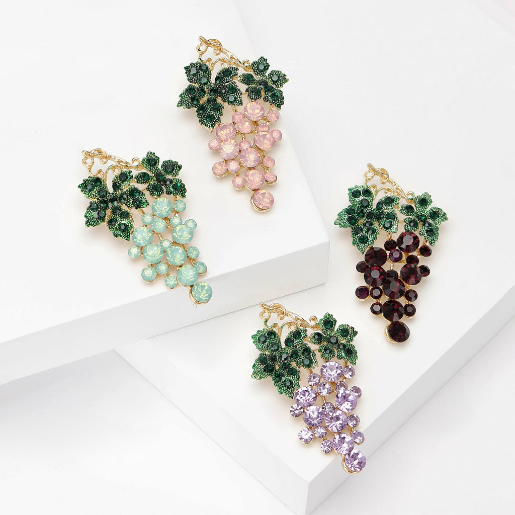 Grape Rhinestone Brooch PA5093