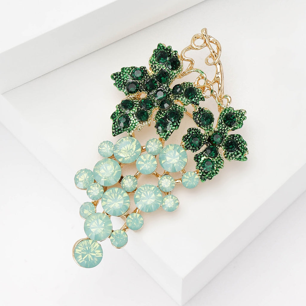 Grape Rhinestone Brooch PA5093