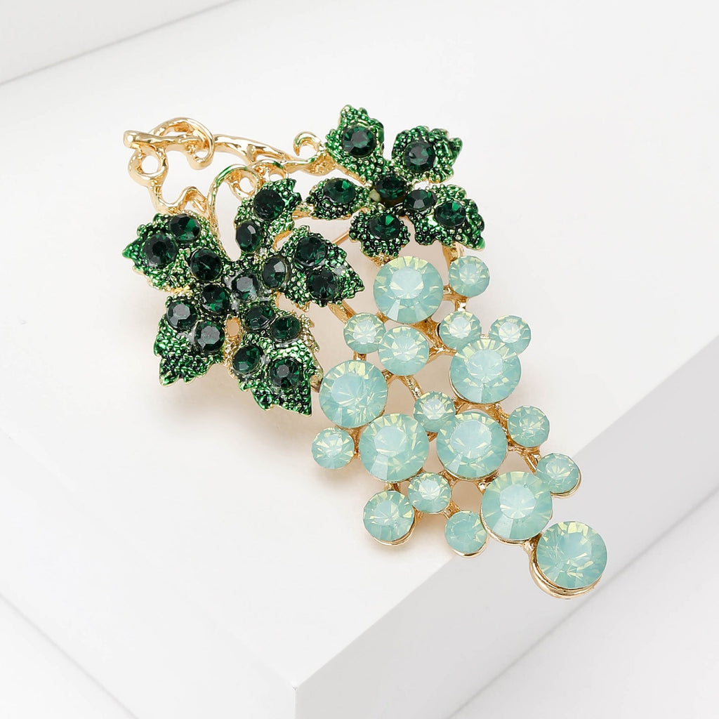 Grape Rhinestone Brooch PA5093