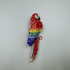 Parrot Bird Rhinestone Brooch PA5115