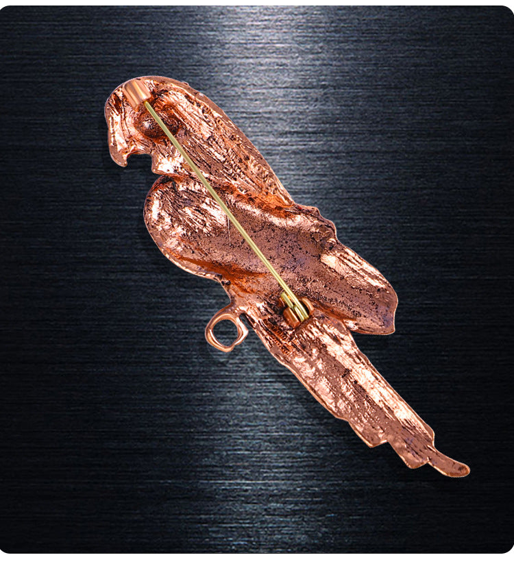 Parrot Bird Rhinestone Brooch PA5115