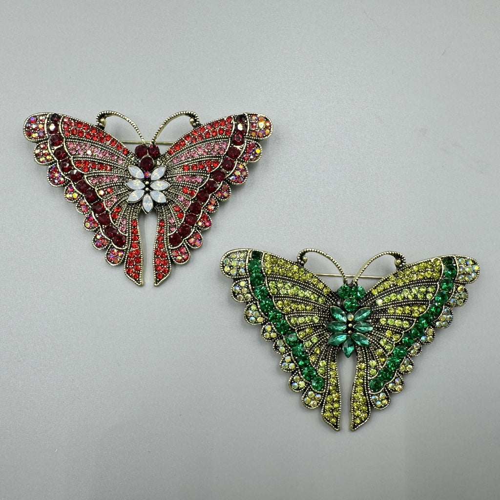 Butterfly Rhinestone Brooch PA5119