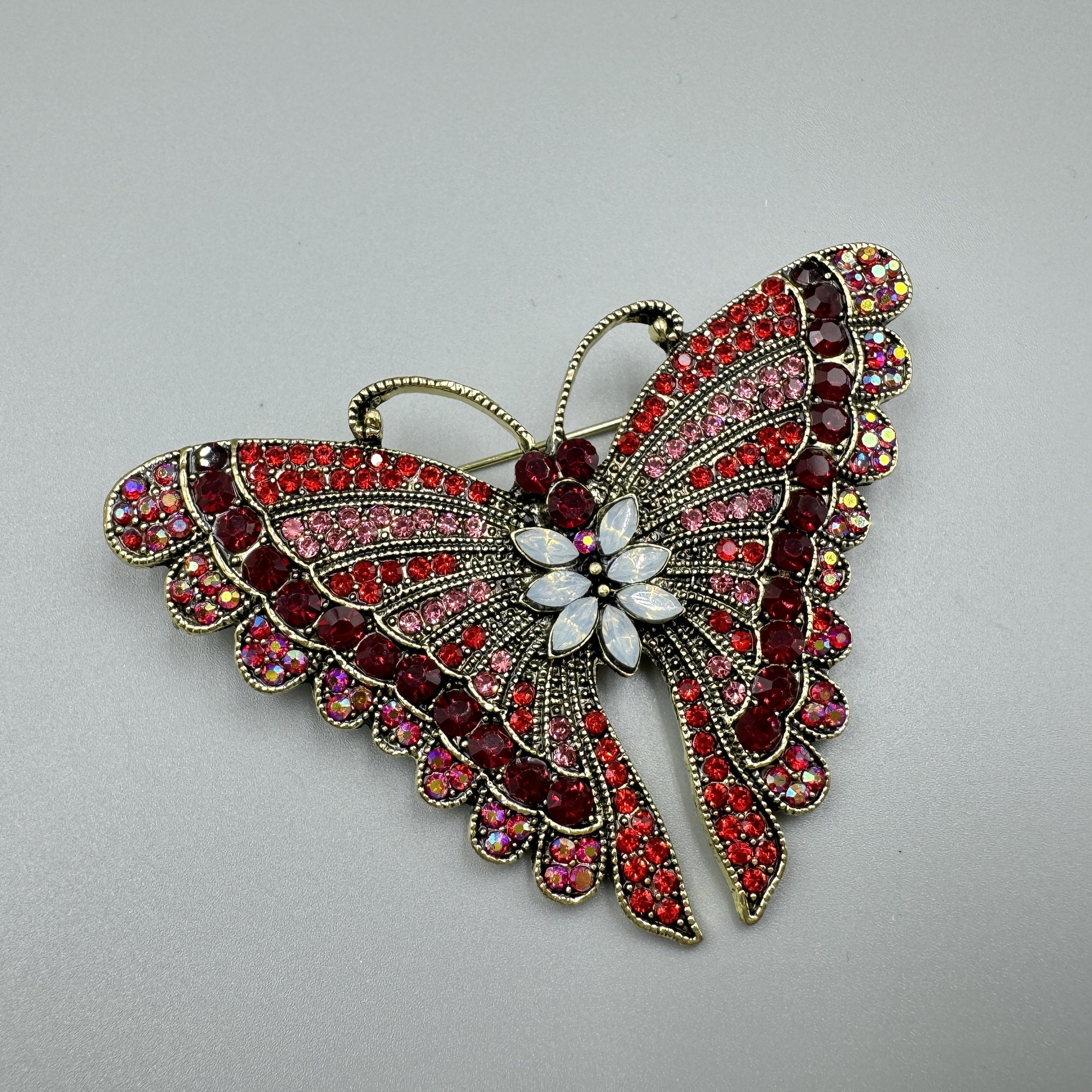 Butterfly Rhinestone Brooch PA5119