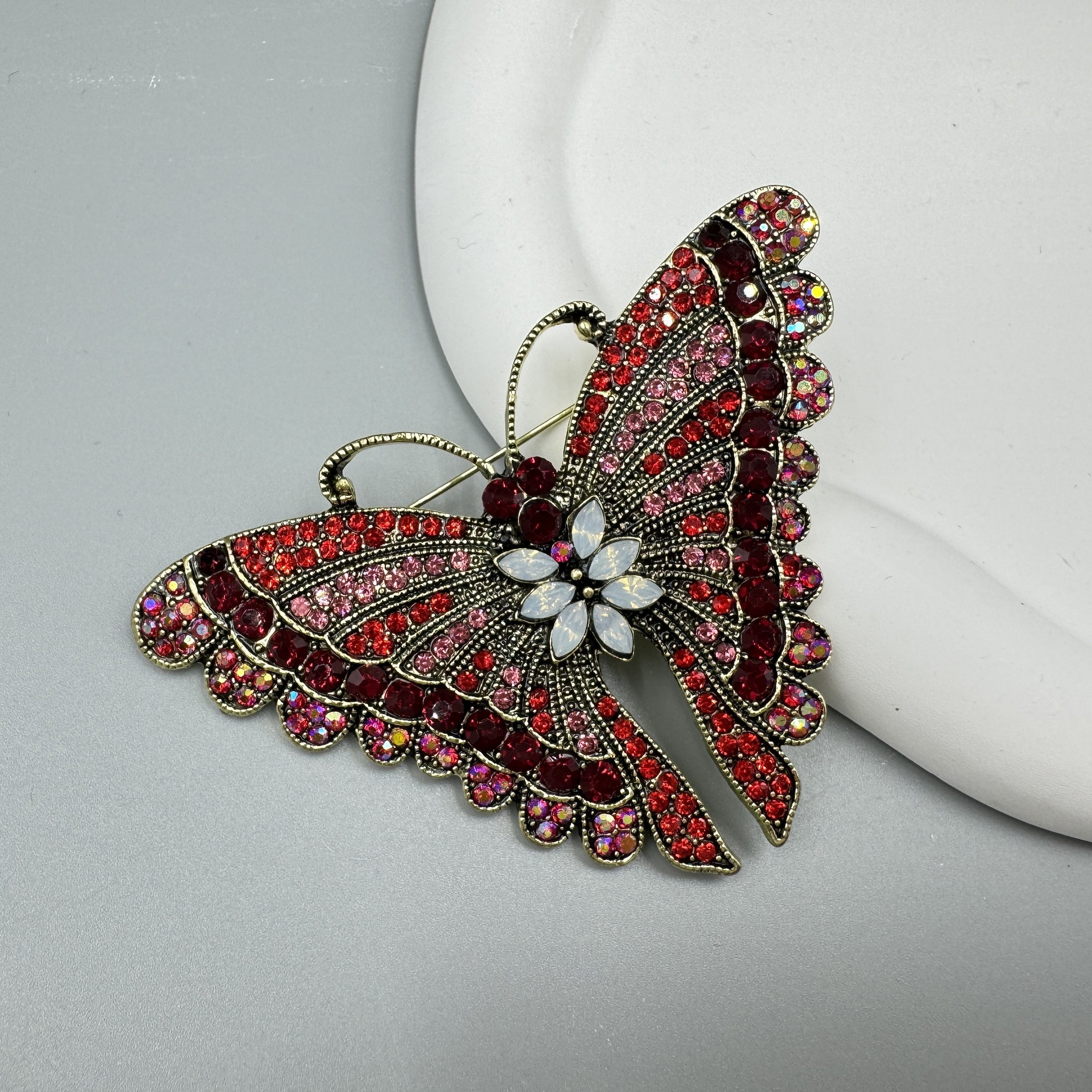 Butterfly Rhinestone Brooch PA5119