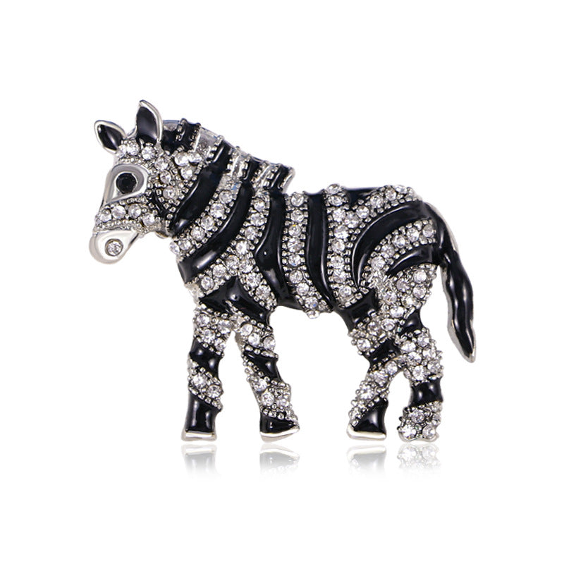 Zebra Rhinestone Brooch PA5132