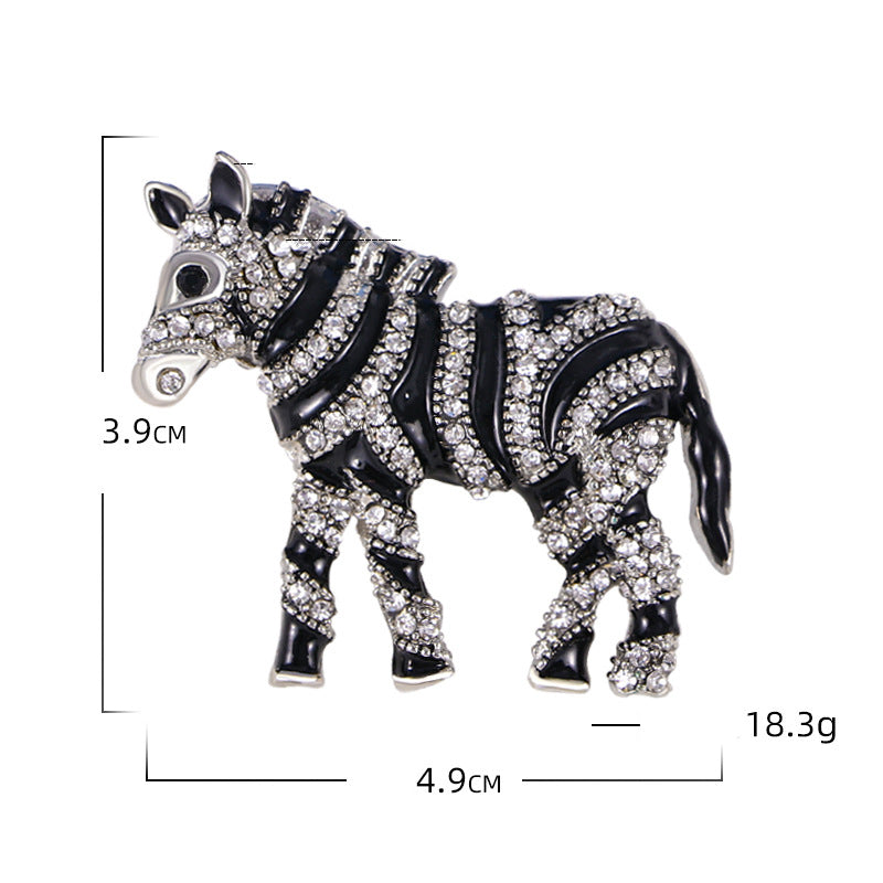 Zebra Rhinestone Brooch PA5132