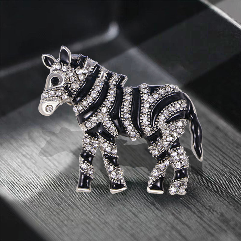 Zebra Rhinestone Brooch PA5132