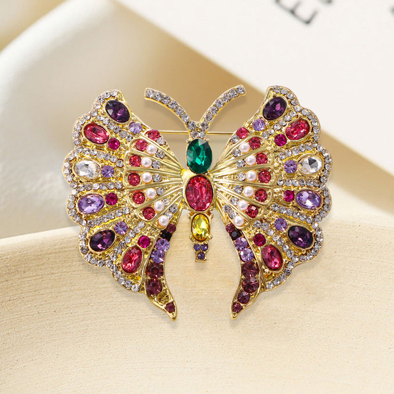 Butterfly Rhinestone Brooch Pin PA5137