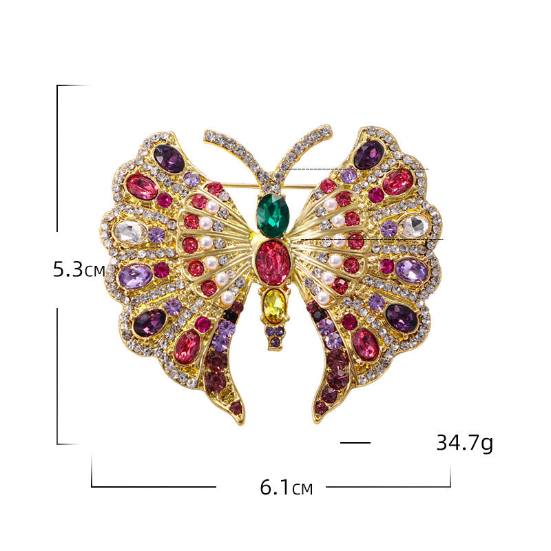 Butterfly Rhinestone Brooch Pin PA5137