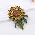 Sunflower Alloy Rhinestone Brooch PA5142