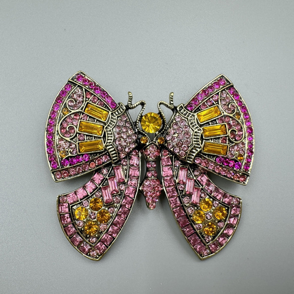 Butterfly Rhinestone Brooch PA5143