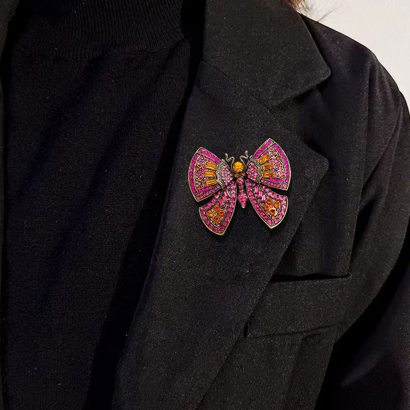 Butterfly Rhinestone Brooch PA5143