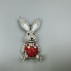 Bunny Rhinestone Brooch PA5145