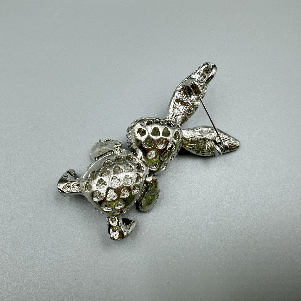 Bunny Rhinestone Brooch PA5145