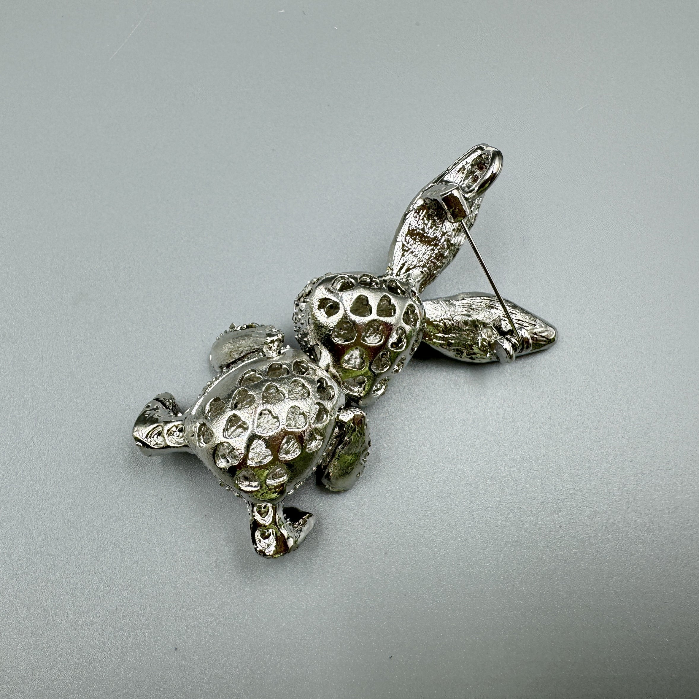 Bunny Rhinestone Brooch PA5145