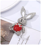Bunny Rhinestone Brooch PA5145