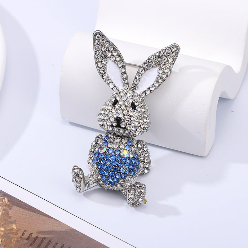 Bunny Rhinestone Brooch PA5145