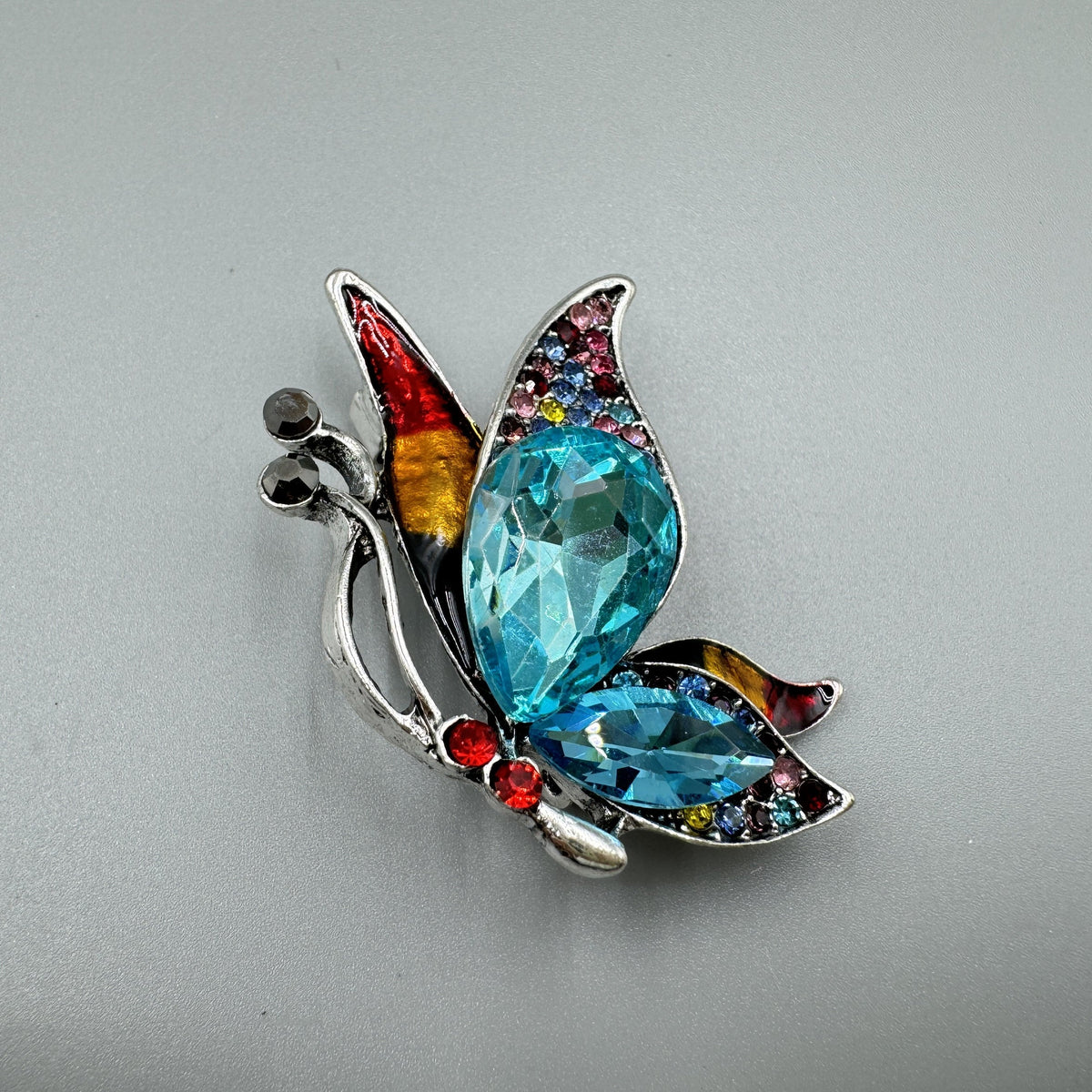 Butterfly Rhinestone Alloy Brooch PA5173