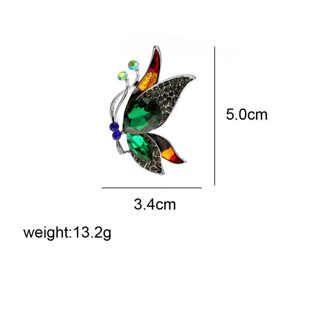 Butterfly Rhinestone Alloy Brooch PA5173