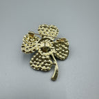 Blue Turquoise Clover Brooch PA5178