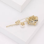 Rose Flowers Rhinestone Brooch PA5191