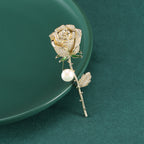Rose Flowers Rhinestone Brooch PA5191