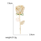 Rose Flowers Rhinestone Brooch PA5191
