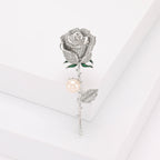 Rose Flowers Rhinestone Brooch PA5191