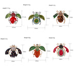 Watermelon Bee Rhinestone Brooch PA5200