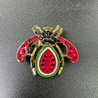 Watermelon Bee Rhinestone Brooch PA5200