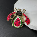 Watermelon Bee Rhinestone Brooch PA5200
