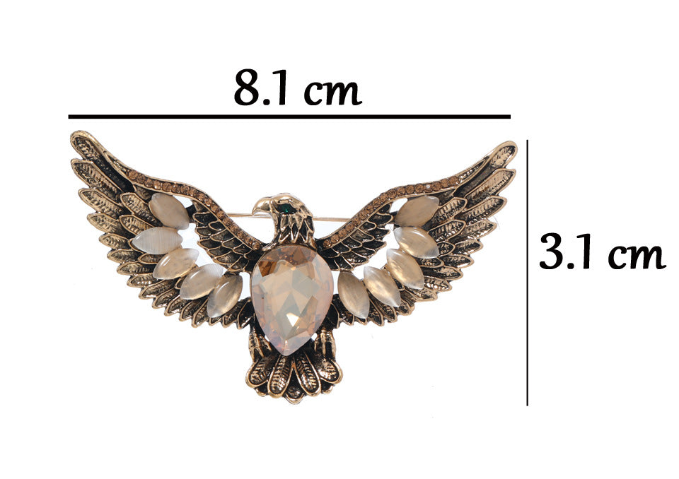 Eagle Rhinestone Brooch PA5206