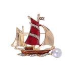 Sailboat Alloy Brooch PA5217