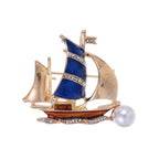 Sailboat Alloy Brooch PA5217