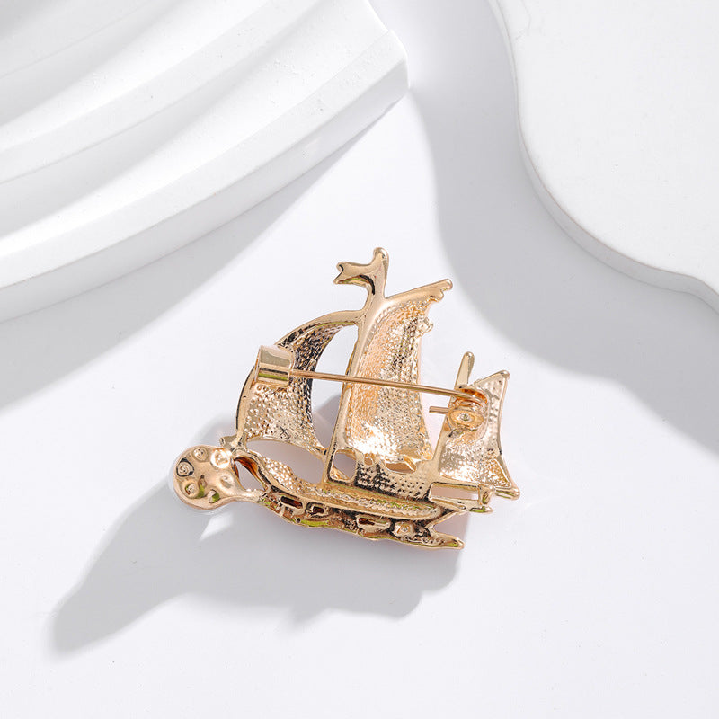 Sailboat Alloy Brooch PA5217