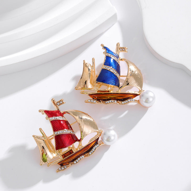 Sailboat Alloy Brooch PA5217