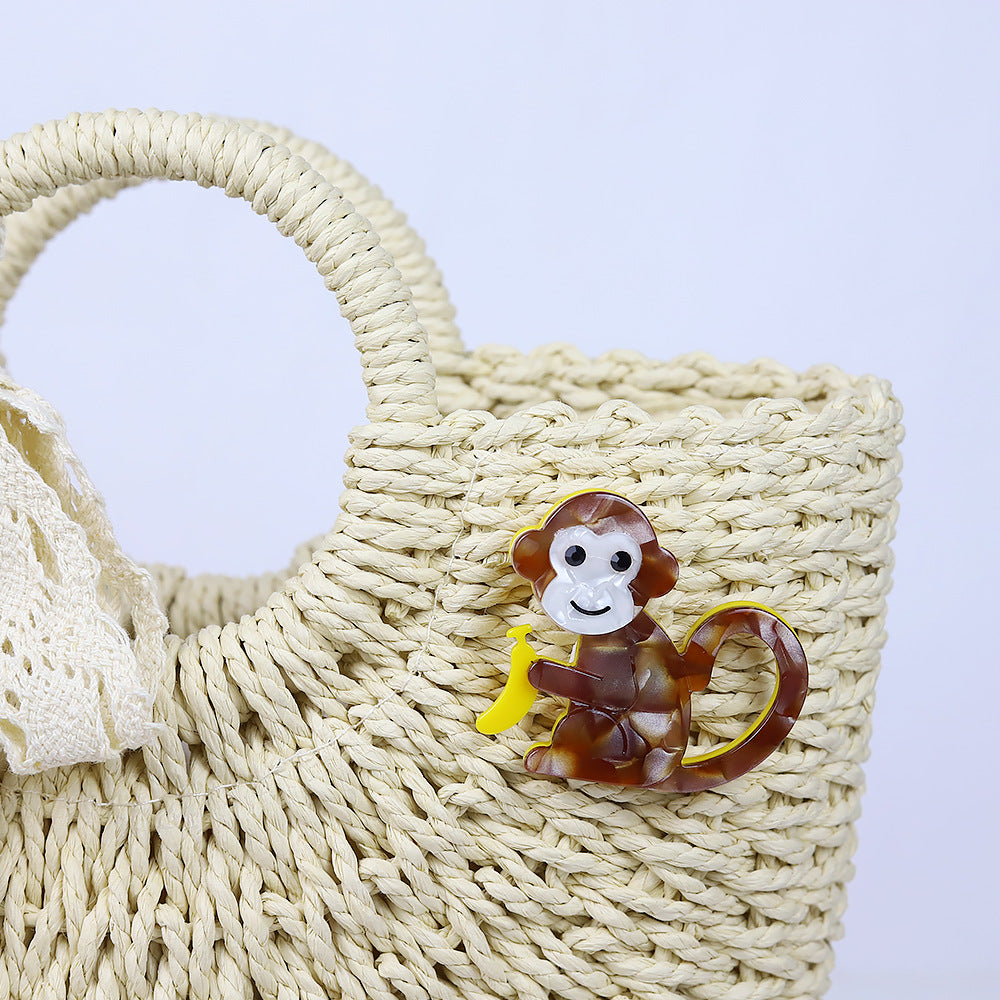 Monkey Shaped Acrylic Brooch PA5220