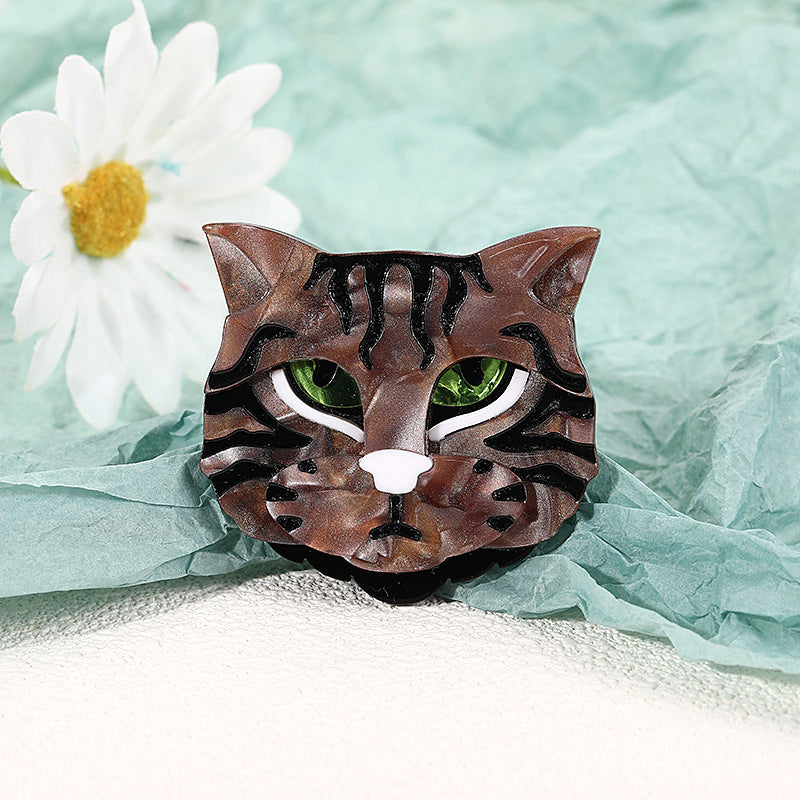Animal Cat Acrylic Brooch PA5222